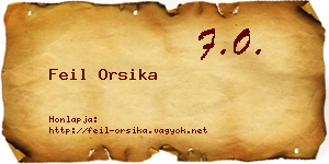 Feil Orsika névjegykártya